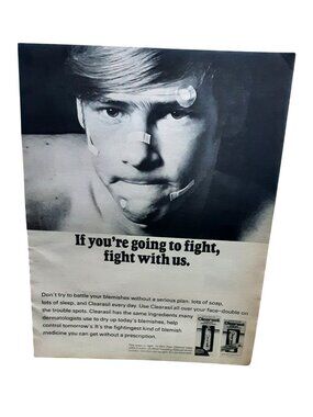 1968 Clearasil Acne Treatment If You’re Going To Fight Vintage Ad